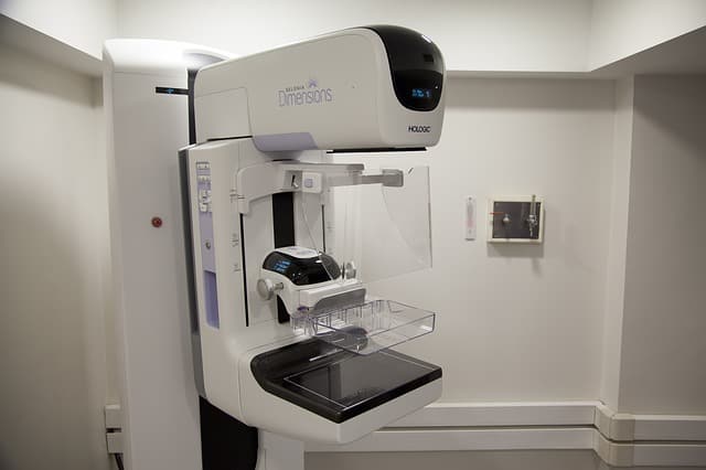 Mammogram machine for a follow up mammogram.