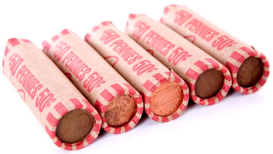 pennies in rolls