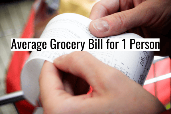 Average Grocery Bill for 1 Person
